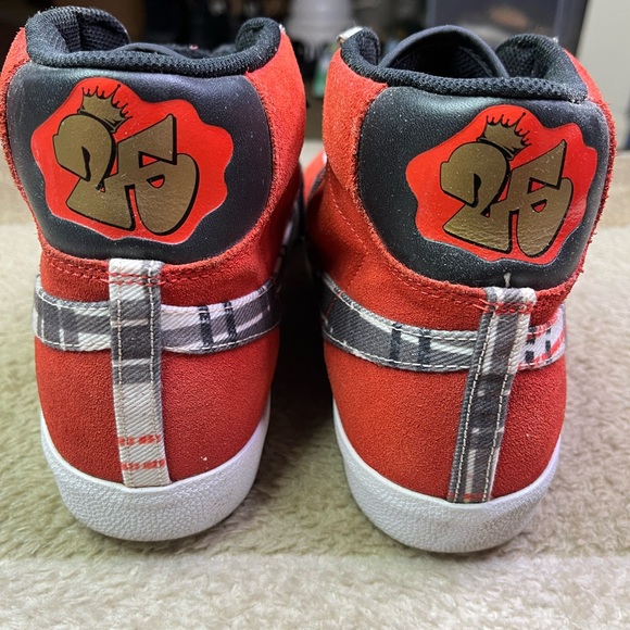 Nike Ben Simmons X Mid “Premium Plaid” suede red pattern Nike check size 10.5 - Picture 8 of 9